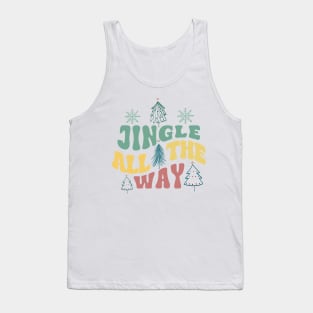 Jingle All The Way, Christmas Text Tank Top